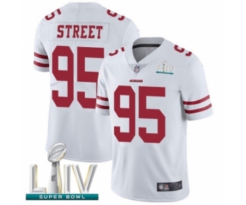 Men's San Francisco 49ers #95 Kentavius Street White Vapor Untouchable Limited Player Super Bowl LIV Bound Football Jersey