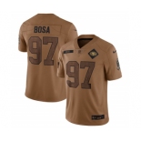 Men's San Francisco 49ers #97 Nick Bosa 2023 Brown Salute To Service Limited Football Stitched Jersey