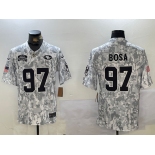 Men's San Francisco 49ers #97 Nick Bosa 2024 Arctic Camo Salute To Service Limited Stitched Football Jersey