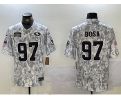 Men's San Francisco 49ers #97 Nick Bosa 2024 Arctic Camo Salute To Service Limited Stitched Football Jersey