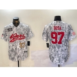 Men's San Francisco 49ers #97 Nick Bosa Arctic Camo 2024 Salute to Service Stitched Baseball Jerseys