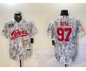 Men's San Francisco 49ers #97 Nick Bosa Arctic Camo 2024 Salute to Service Stitched Baseball Jerseys