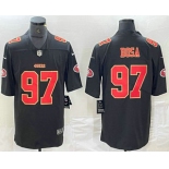 Men's San Francisco 49ers #97 Nick Bosa Black Red Fashion Vapor Limited Stitched Jersey