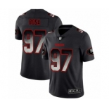 Men's San Francisco 49ers #97 Nick Bosa Black Smoke Fashion Limited Football Jersey