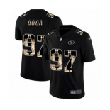 Men's San Francisco 49ers #97 Nick Bosa Limited Black Statue of Liberty Football Jersey