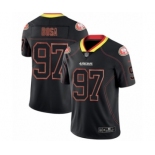 Men's San Francisco 49ers #97 Nick Bosa Limited Lights Out Black Rush Football Jersey