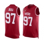 Men's San Francisco 49ers #97 Nick Bosa Limited Red Player Name & Number Tank Top Football Jersey