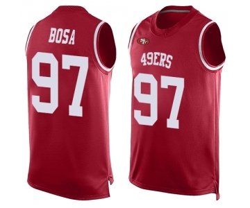 Men's San Francisco 49ers #97 Nick Bosa Limited Red Player Name & Number Tank Top Football Jersey