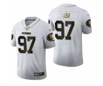 Men's San Francisco 49ers #97 Nick Bosa Limited White Golden Edition Football Jersey