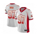 Men's San Francisco 49ers #97 Nick Bosa Limited White Rush Drift Fashion Football Jersey