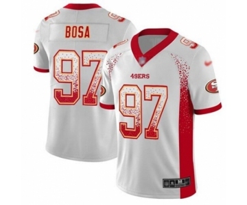 Men's San Francisco 49ers #97 Nick Bosa Limited White Rush Drift Fashion Football Jersey