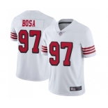 Men's San Francisco 49ers #97 Nick Bosa Limited White Rush Vapor Untouchable Football Jersey