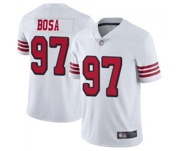 Men's San Francisco 49ers #97 Nick Bosa Limited White Rush Vapor Untouchable Football Jersey