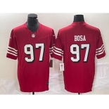 Men's San Francisco 49ers #97 Nick Bosa New Red 2023 F.U.S.E. Vapor Untouchable Limited Stitched Football Jersey