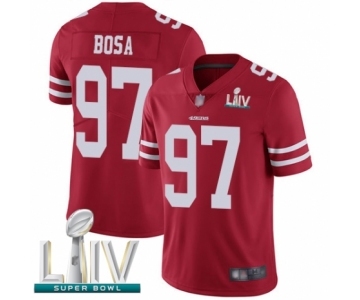 Men's San Francisco 49ers #97 Nick Bosa Red Team Color Vapor Untouchable Limited Player Super Bowl LIV Bound Football Jersey