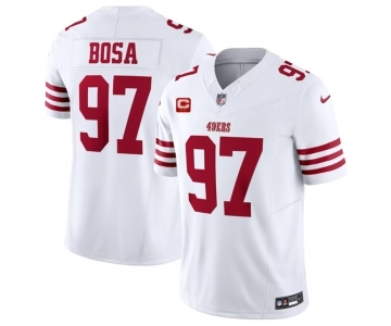 Men's San Francisco 49ers #97 Nick Bosa White 2023 F.U.S.E. With 1-Star C Patch Vapor Untouchable Limited Football Stitched Jersey