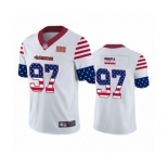 Men's San Francisco 49ers #97 Nick Bosa White Independence Day Limited Football Jersey