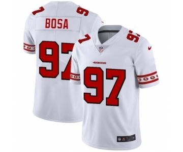 Men's San Francisco 49ers #97 Nick Bosa White Team Logo Cool Edition Jersey