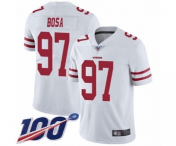 Men's San Francisco 49ers #97 Nick Bosa White Vapor Untouchable Limited Player 100th Season Football Jersey