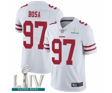 Men's San Francisco 49ers #97 Nick Bosa White Vapor Untouchable Limited Player Super Bowl LIV Bound Football Jersey