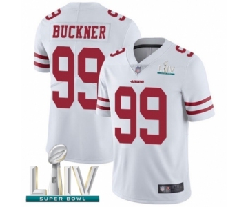 Men's San Francisco 49ers #99 DeForest Buckner White Vapor Untouchable Limited Player Super Bowl LIV Bound Football Jersey