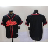 Men's San Francisco 49ers Black With Patch Cool Base Stitched Baseball Jersey