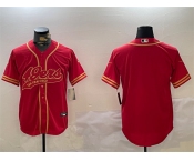 Men's San Francisco 49ers Blank Red Cool Base Stitched Baseball Jersey