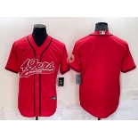 Men's San Francisco 49ers Blank Red Stitched MLB Cool Base Nike Baseball Jersey