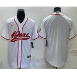 Men's San Francisco 49ers Blank White Stitched MLB Cool Base Nike Baseball Jersey