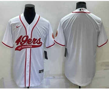 Men's San Francisco 49ers Blank White Stitched MLB Cool Base Nike Baseball Jersey