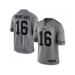 Nike San Francisco 49ers #16 Joe Montana Gray jerseys(Limited)