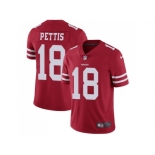 Nike San Francisco 49ers #18 Dante Pettis Red Team Color Men Stitched NFL Vapor Untouchable Limited Jersey