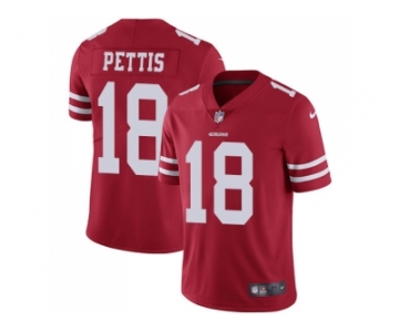 Nike San Francisco 49ers #18 Dante Pettis Red Team Color Men Stitched NFL Vapor Untouchable Limited Jersey