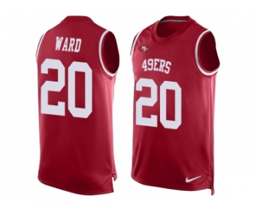 Nike San Francisco 49ers #20 Jimmie Ward Red Team Color Men Stitched NFL Limited Tank Top Jersey