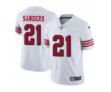 Nike San Francisco 49ers #21 Deion Sanders White Rush Men Stitched NFL Vapor Untouchable Limited Jersey