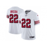 Nike San Francisco 49ers #22 Matt Breida White Rush Men Stitched NFL Vapor Untouchable Limited Jersey