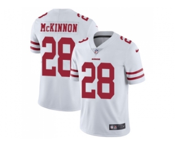 Nike San Francisco 49ers #28 Jerick McKinnon White Men Stitched NFL Vapor Untouchable Limited Jersey