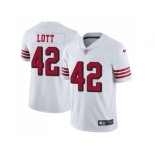 Nike San Francisco 49ers #42 Ronnie Lott White Rush Men Stitched NFL Vapor Untouchable Limited Jersey