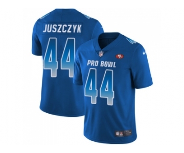 Nike San Francisco 49ers #44 Kyle Juszczyk Royal Men Stitched NFL Limited NFC 2018 Pro Bowl Jersey