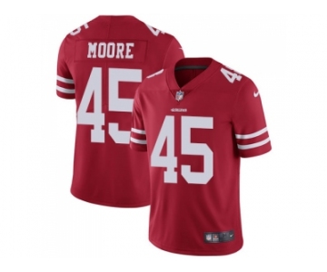 Nike San Francisco 49ers #45 Tarvarius Moore Red Team Color Men Stitched NFL Vapor Untouchable Limited Jersey