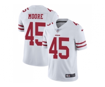 Nike San Francisco 49ers #45 Tarvarius Moore White Men Stitched NFL Vapor Untouchable Limited Jersey