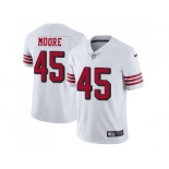 Nike San Francisco 49ers #45 Tarvarius Moore White Rush Men Stitched NFL Vapor Untouchable Limited Jersey