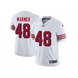 Nike San Francisco 49ers #48 Fred Warner White Rush Men Stitched NFL Vapor Untouchable Limited Jersey