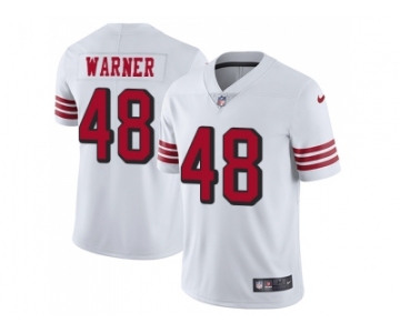 Nike San Francisco 49ers #48 Fred Warner White Rush Men Stitched NFL Vapor Untouchable Limited Jersey