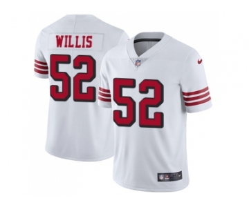 Nike San Francisco 49ers #52 Patrick Willis White Rush Men Stitched NFL Vapor Untouchable Limited Jersey