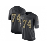 Nike San Francisco 49ers #74 Joe Staley Anthracite Men's Stitched NFL Limited 2016 Salute to Service Jersey