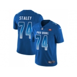 Nike San Francisco 49ers #74 Joe Staley Royal Men Stitched NFL Limited NFC 2018 Pro Bowl Jersey