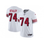 Nike San Francisco 49ers #74 Joe Staley White Rush Men Stitched NFL Vapor Untouchable Limited Jersey