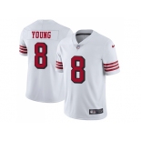 Nike San Francisco 49ers #8 Steve Young White Rush Men Stitched NFL Vapor Untouchable Limited Jersey