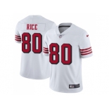 Nike San Francisco 49ers #80 Jerry Rice White Rush Men Stitched NFL Vapor Untouchable Limited Jersey